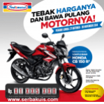 Tebak Harga Motor Berhadiah Motor Honda CB150R