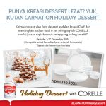 Kontes Dessert Carnation Berhadiah 1 Set Piring Corelle