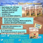 Giveaway Novel CInta di Tanah Haraam