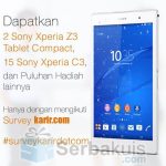 Survey Karircom Berhadiah 2 Sony Z3 Tablet Compact