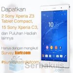 Survey Karircom Berhadiah 2 Sony Z3 Tablet Compact