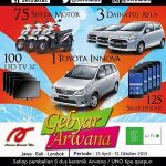 Undian Gebyar Arwana Berhadiah 4 Mobil, 75 Motor, dll