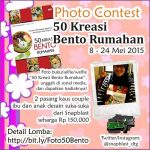 Kontes Foto Buku 50 Kreasi Bento Rumahan Berhadiah