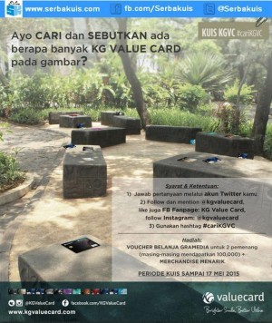 Kuis Cari KG Value Card Berhadiah Voucher + Merchandise