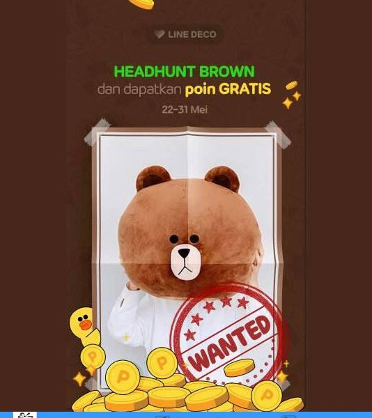 Kuis Line Deco Berhadiah 5 Boneka BIG HEAD BROWN