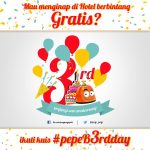 Kuis #pepeB3rdday Berhadiah Menginap di Hotel Berbintang GRATIS