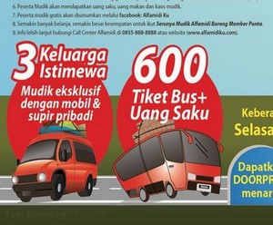Mudik Gratis 2015 Bareng Alfamidi dan Member Ponta