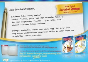 Surat Berhadiah Dari Produgen