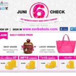 Juni 6 Check Berhadiah Candy Trapeze Tote Bag Fuschia