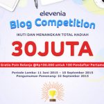 Kontes Blog Elevenia Berhadiah Total 30 juta