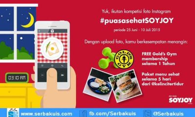 Kontes Puasa Sehat Soyjoy Hadiah Free Membership Gold's Gym 1 Tahun