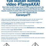 Kontes Video #TanyaAXA Berhadiah Voucher MAP 900K