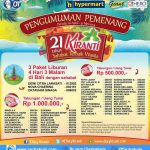 Pemenang Kontes 21 Tahun Kiranti Hypermart, Giant & HERO