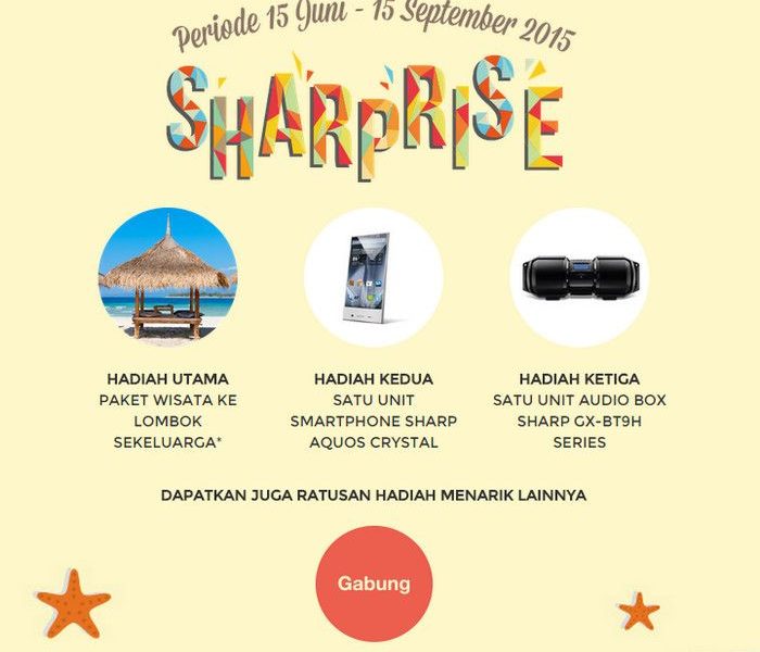Sharpprise Poin Rewards Berhadiah Liburan Keluarga ke Lombok