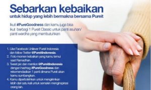 Kontes Pure Goodness Berhadiah Voucher Belanja + Donasi Pureit Classic