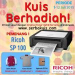 Kuis Online Berhadiah Printer Laser Ricoh SP100 GRATIS!