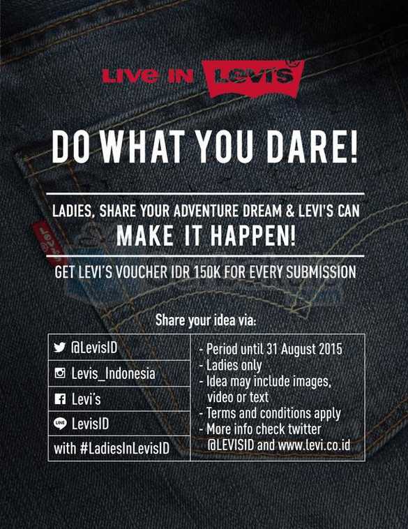 Kontes Do What You Dare Berhadiah Voucher Levi's Gratis