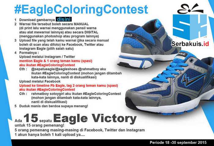 Eagle Coloring Contest Berhadiah 15 Sepatu Eagle Victory