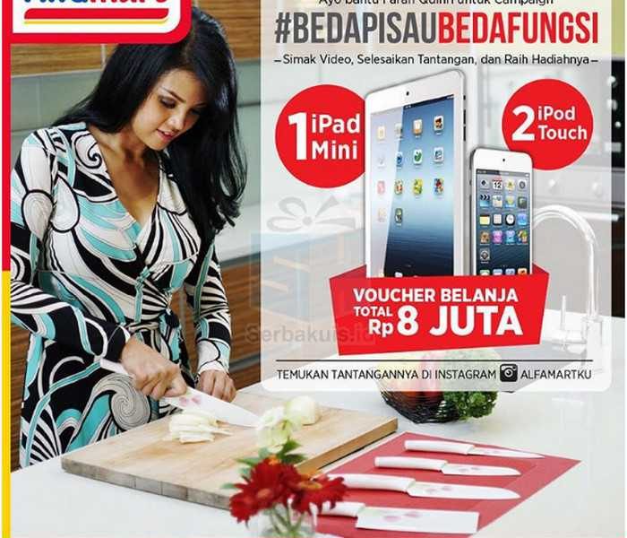 Kuis Alfamart #BEDAPISAUBEDAFUNGSI Berhadiah Ipad Mini 2 Ipod Touch & Voucher Belanja