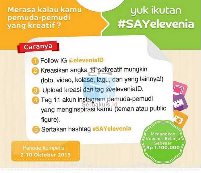 Kuis Say Elevenia Berhadiah Voucher Belanja 1,1 Juta