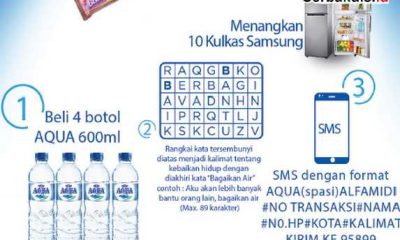 Undian Aqua Bagaikan Air Berhadiah 10 Kulkas SAMSUNG