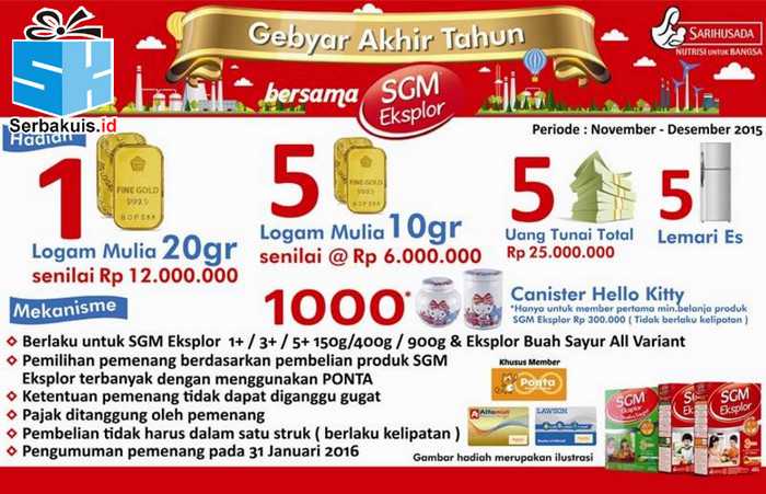 Promo SGM Eksplor Alfamidi Hadiah Emas senilai 42 Juta