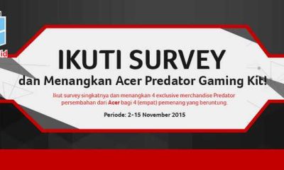 Survey Online Berhadiah Acer Predator Gaming Kit