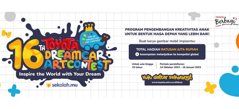 Toyota Dream Car Art Contest 16th Berhadiah Total Ratusan Juta