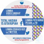 Kontes Hari Gizi Nasional 2016 Berhadiah Total 15 Juta Rupiah
