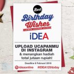 Kontes Ucapan Ultah iDEA Berhadiah Total Jutaan Rupiah