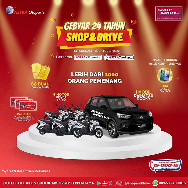 Undian Shop&Drive Gebyar 24 Tahun Berhadiah Daihatsu Rocky