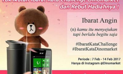 Kuis Ibarat Kata Dinomarket Berhadiah Smartphone Acer, Suction Mug & Boneka Line
