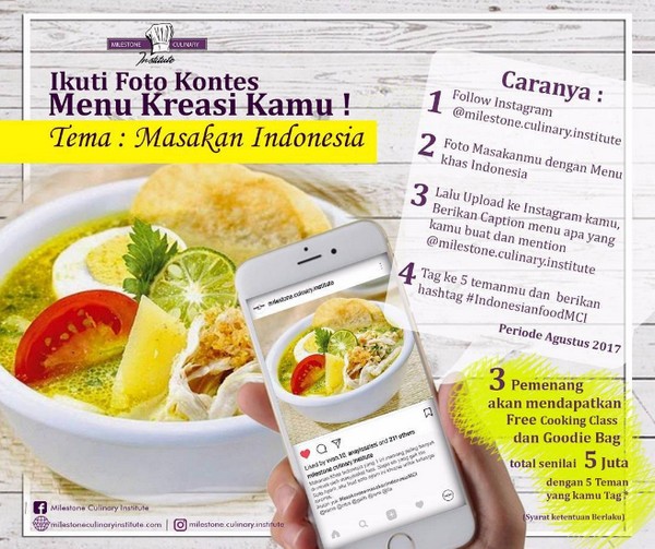 Kontes Foto Menu Masakan Indonesia Berhadah Total 5 Juta Rupiah