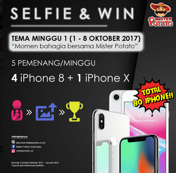 Foto Selfie Bersama Mister Potato