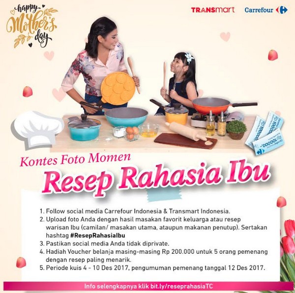 Lomba Resep Rahasia Ibu Berhadiah Voucher Belanja Senilai Total 1 Juta