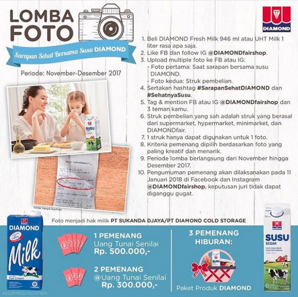 Sarapan Sehat Bersama Susu Diamond