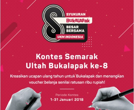 Kontes Semarak Ultah Bukalapak ke-8