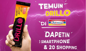 Temukan Drillo di Indomaret Berhadiah Smartphone 20 Voucher Belanja