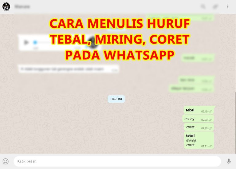Cara Membuat Tulisan Tebal, Miring dan Tercoret Pada Cara Membuat Tulisan Tebal, Miring dan Tercoret Pada