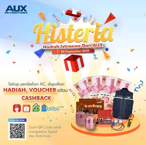 Promo Aux Histeria Berhadiah Uang Tunai Jacket Regulator E Money Dll