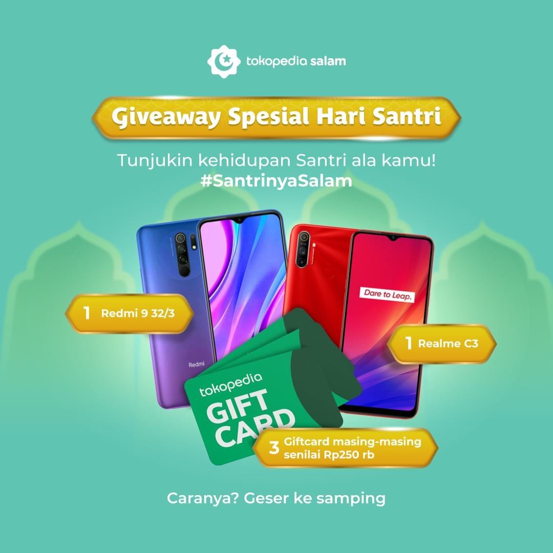 Giveaway Spesial Hari Santri Nasional 2020 Tokopedia Salam