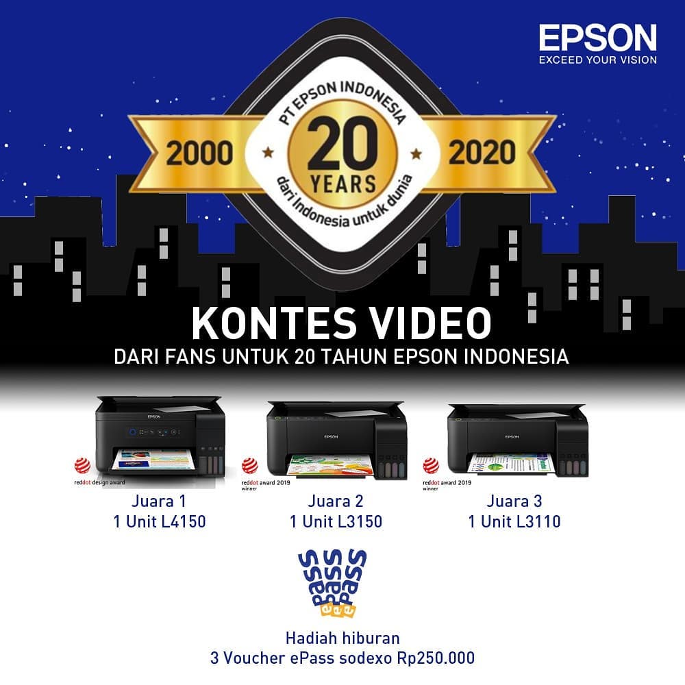 Kontes Video dari Fans untuk 20 Tahun Epson Indonesia