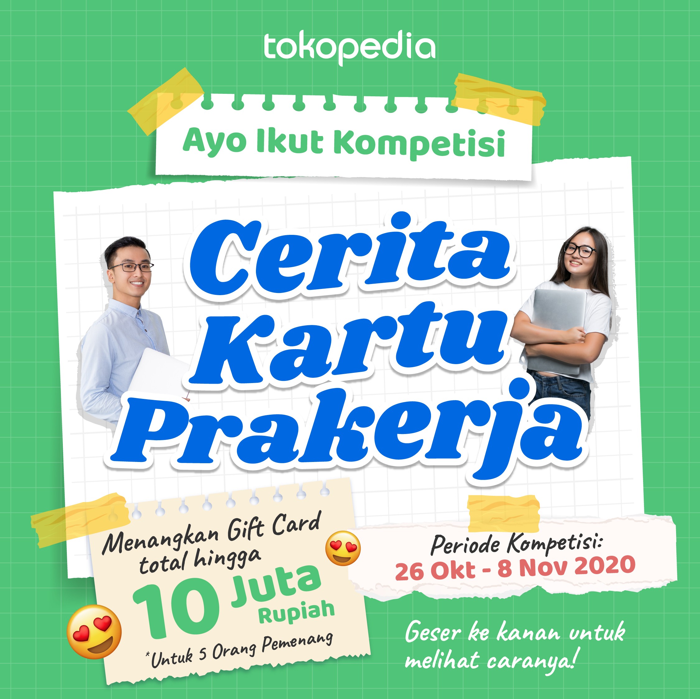 Kompetisi Cerita Kartu Prakerja Tokopedia 2020