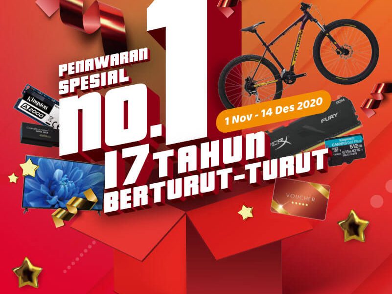 Penawaran Spesial Kingston Technology No. 1 17 Tahun Berturut-turut