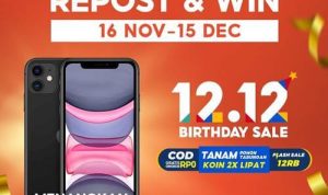 Repost & Win 12.12 Birthday Sale Shopee Indonesia 2020