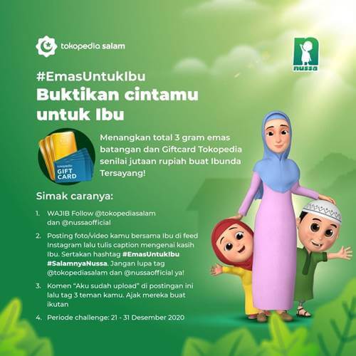 Emas untuk Ibu Tokopedia Salam 2020