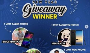 Pengumuman Pemenang Dunia Games New Year Giveaway 2021