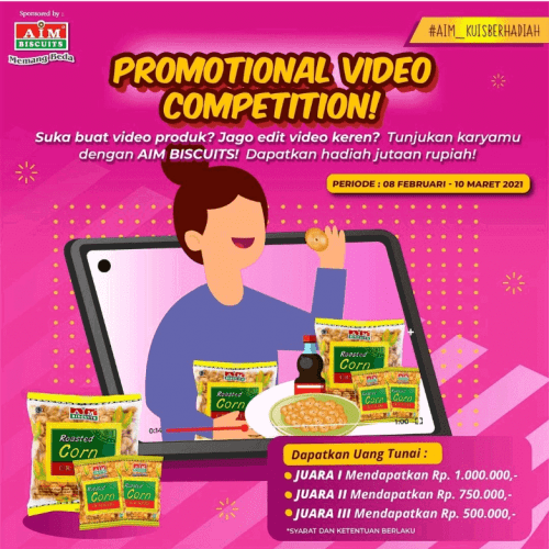 Lomba Video Promotional AIM Biscuit Berhadiah Total Jutaan Rupiah