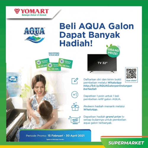 Beli Aqua Galon Bisa Menangin TV 32" dan Voucher Belanja