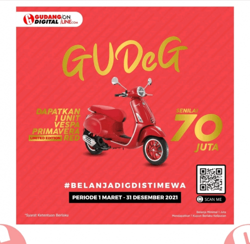 Promo Undian Gudang Digital Berhadiah Vespa Primavera Senilai 70 Juta